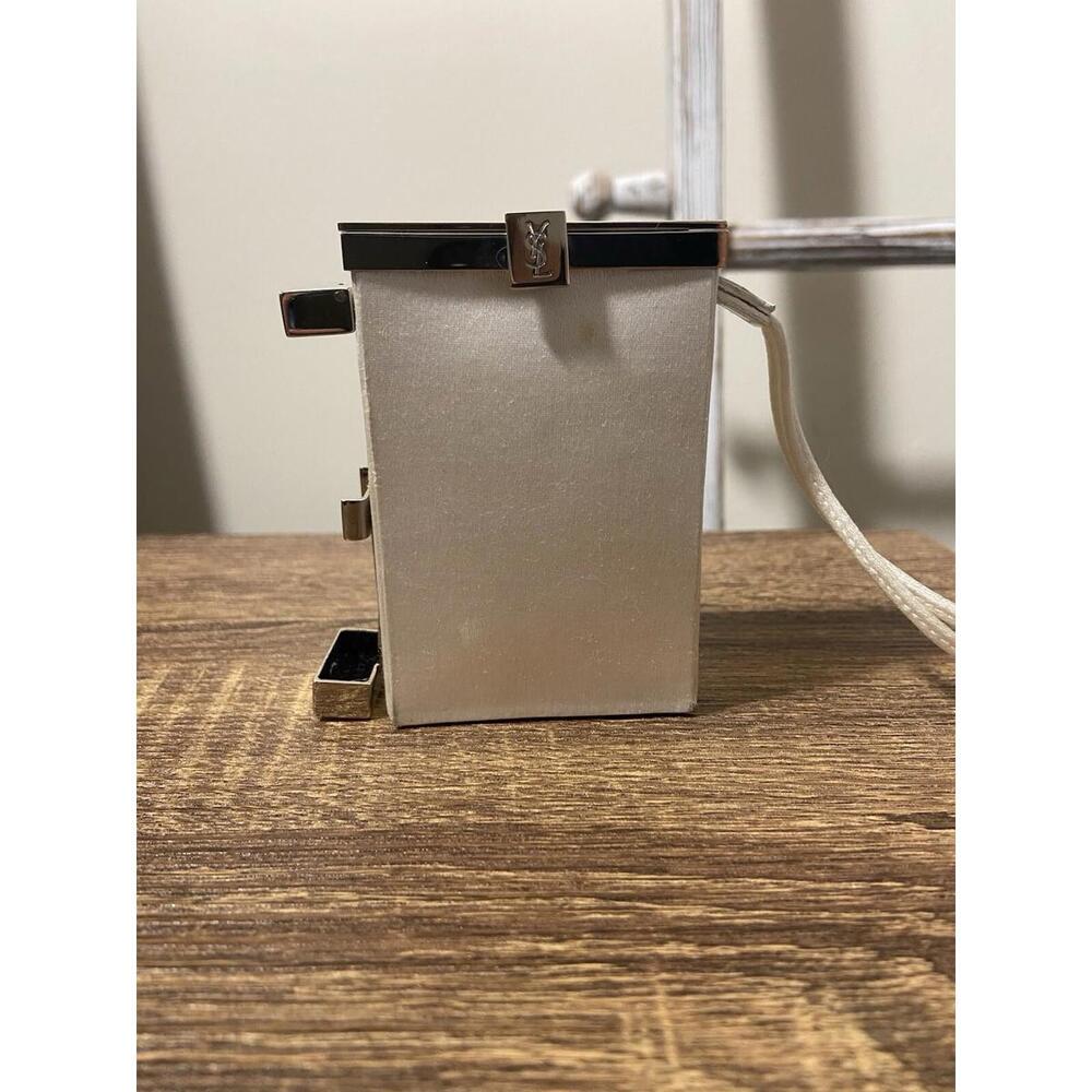 YSL Saint Laurent Tom Ford white canvas metal cigarette case